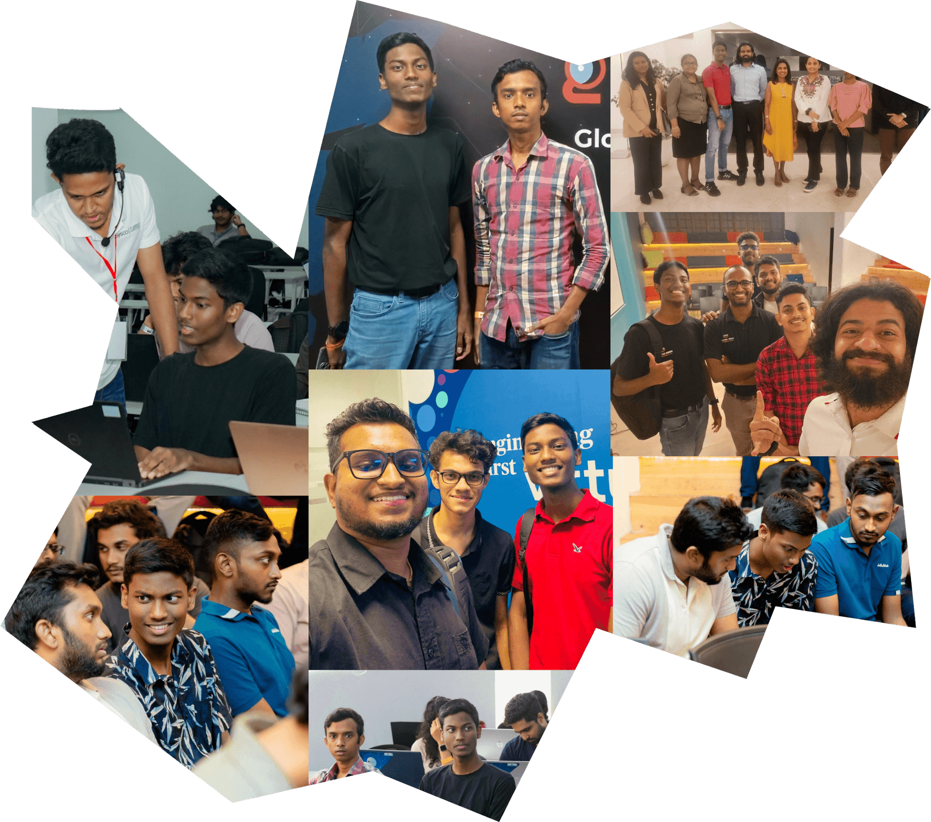 Black and white collection of Azams memories